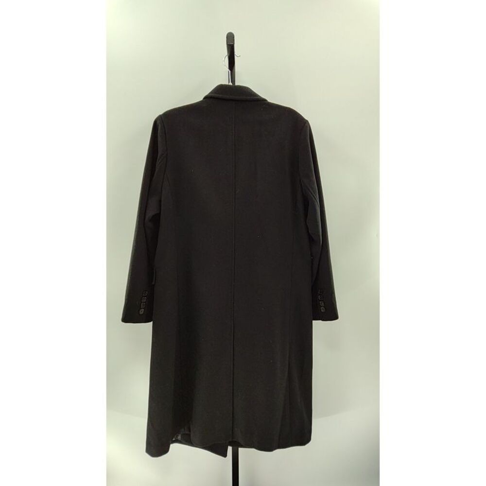 Quince Women Italian Wool Double-Breasted Coat Black Outerwear XL - Picture 2 of 2